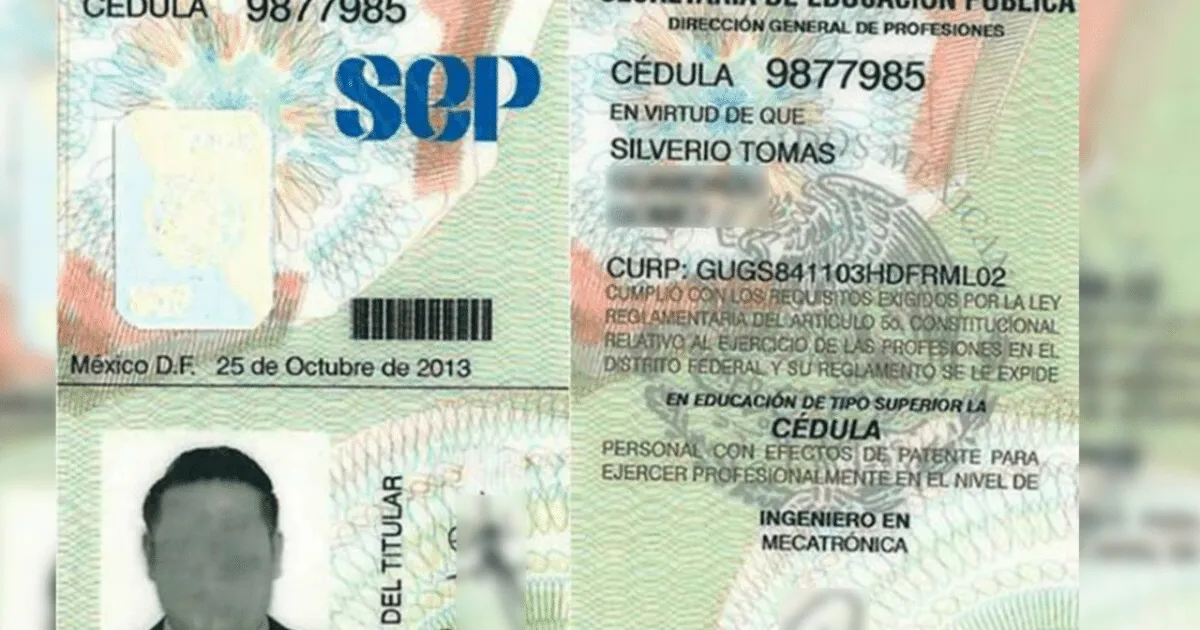 SEP lanza aviso sobre el nuevo trámite y vigencia de la cédula profesional