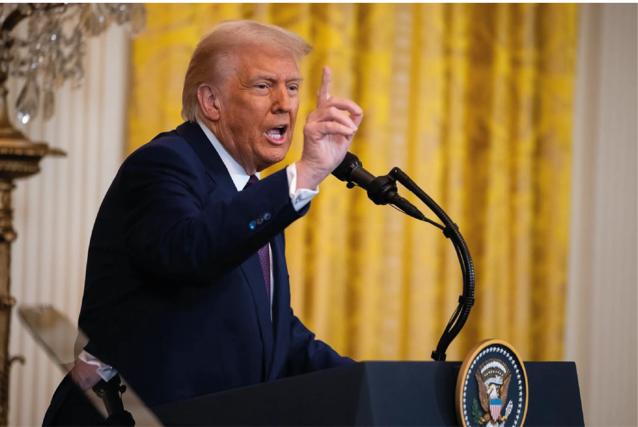 El presidente Donald Trump celebra la decisión de la Corte Suprema sobre su orden migratoria durante un evento en la Casa Blanca.