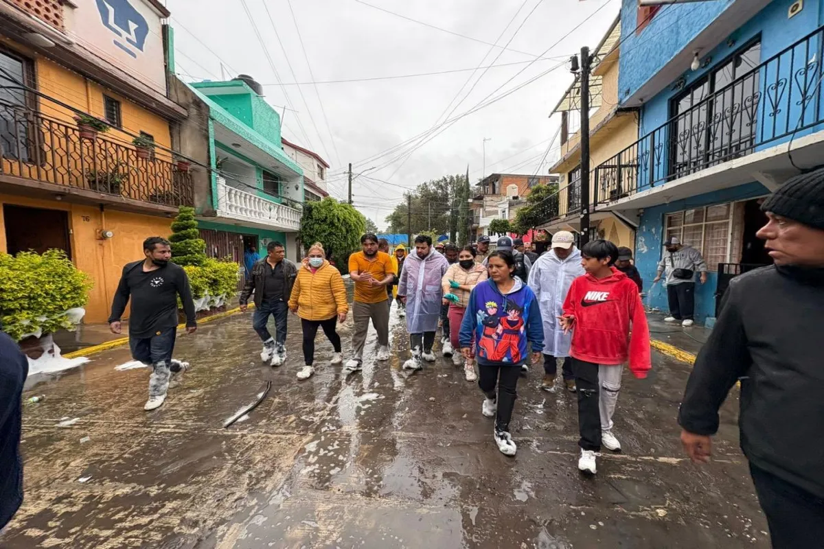 Varias casas resultaron afectadas por las inundaciones en Naucalpan. | Foto: X Isaac Montoya.