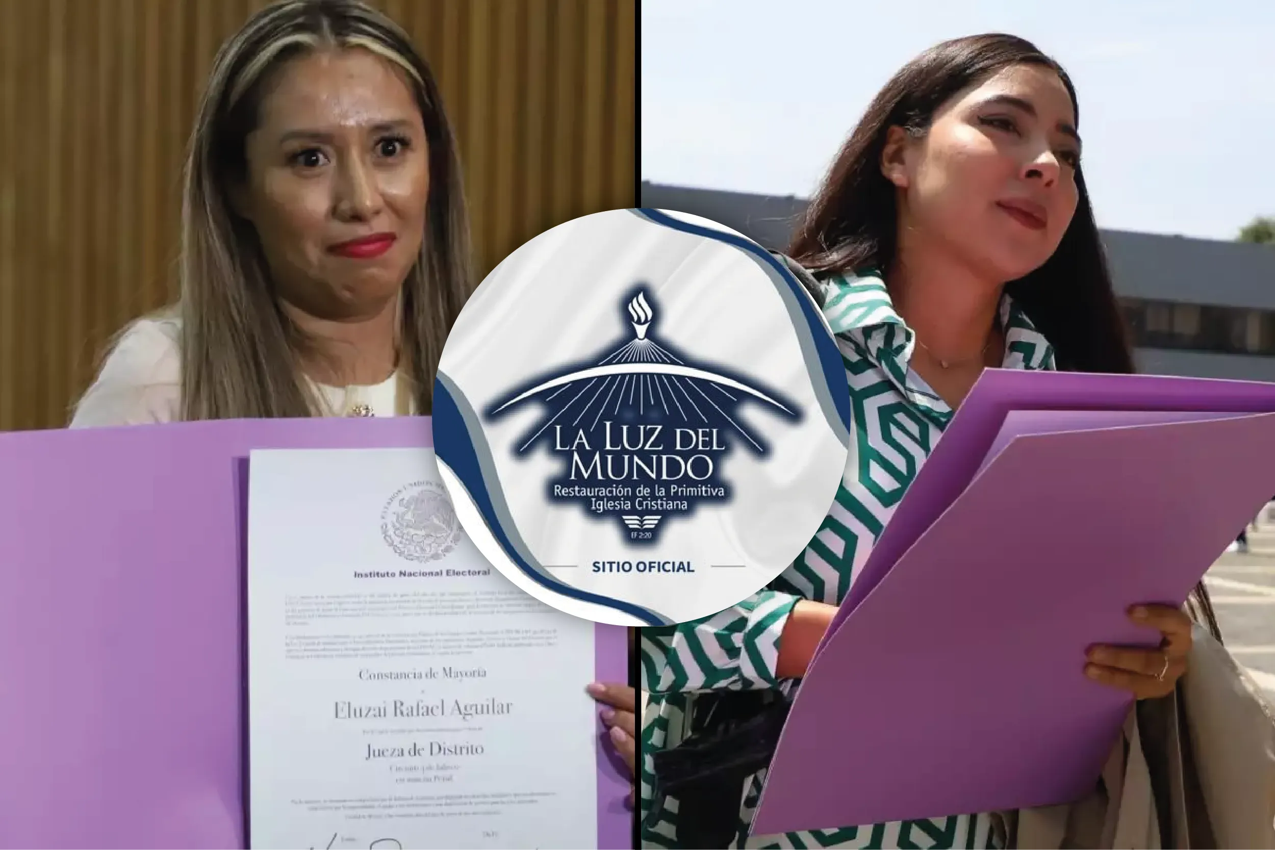 Eluzai Rafael Aguilar y Madián Menchaca reciben constancia del INE como juezas, pese a sus vínculos con La Luz del Mundo, generando polémica constitucional.