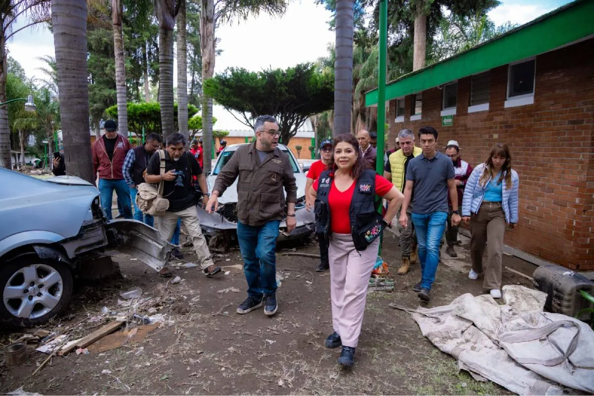 Anuncia Clara Brugada apoyo integral a familias afectadas por las lluvias en la Magdalena Contreras