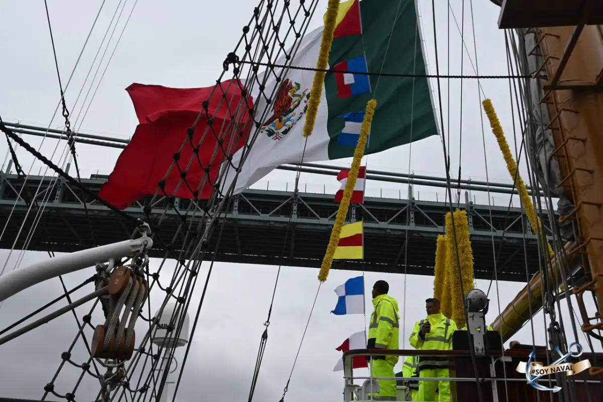 El regreso del Cuauhtémoc y su pronta partida hacia México simbolizan la fortaleza y compromiso de la Armada de México. Foto: X