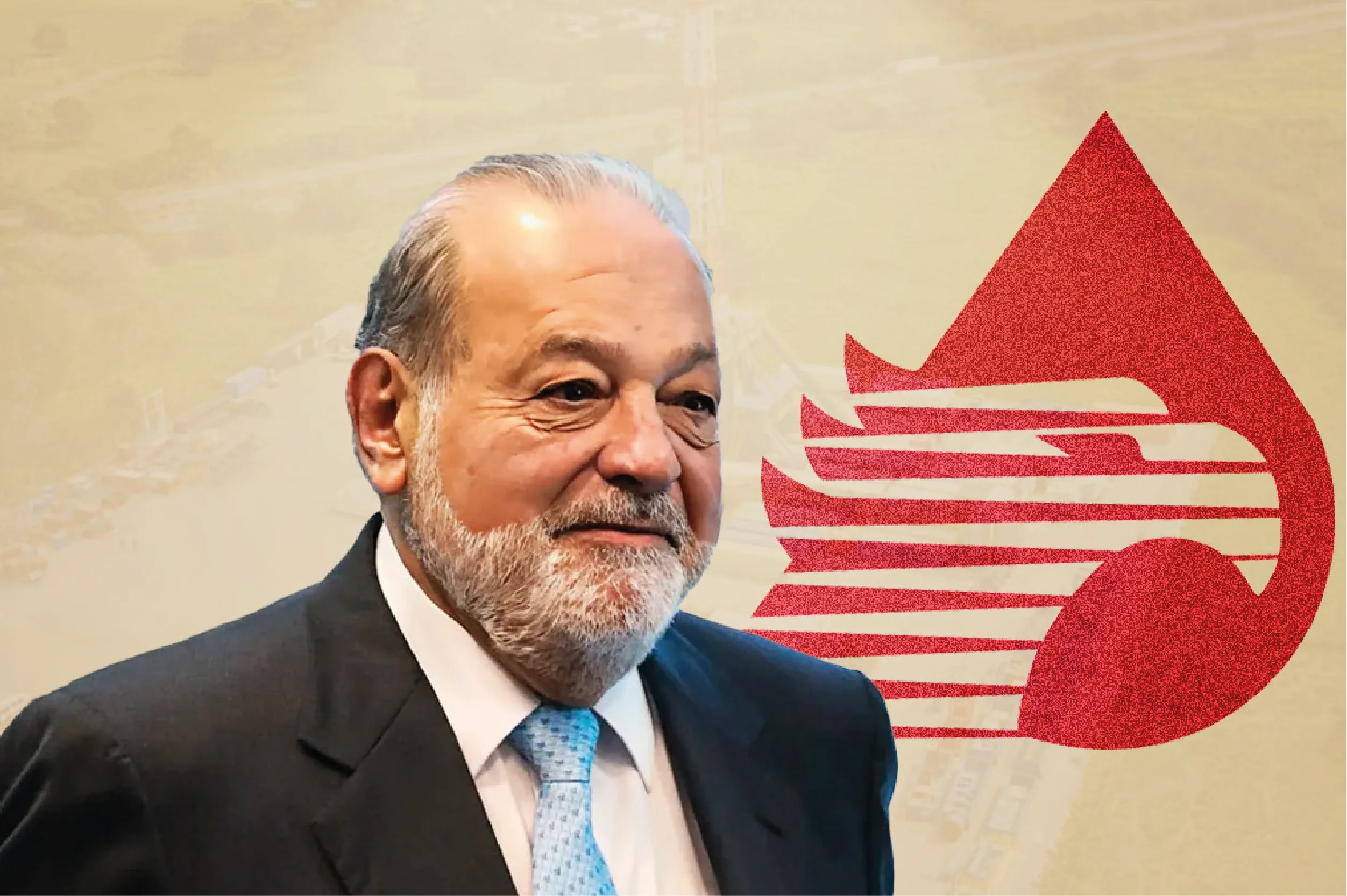 Carlos Slim Helú durante la firma contrato con Pemex para el Campo Ixachi
