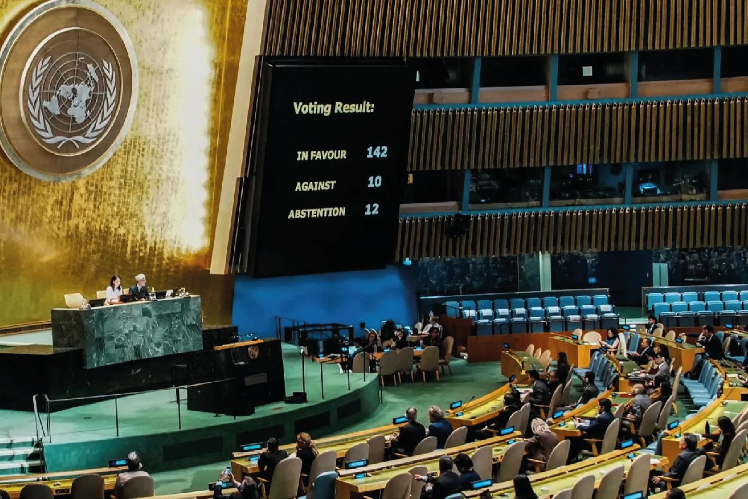 La Asamblea General de la ONU respaldó con mayoría abrumadora la creación de un Estado palestino.