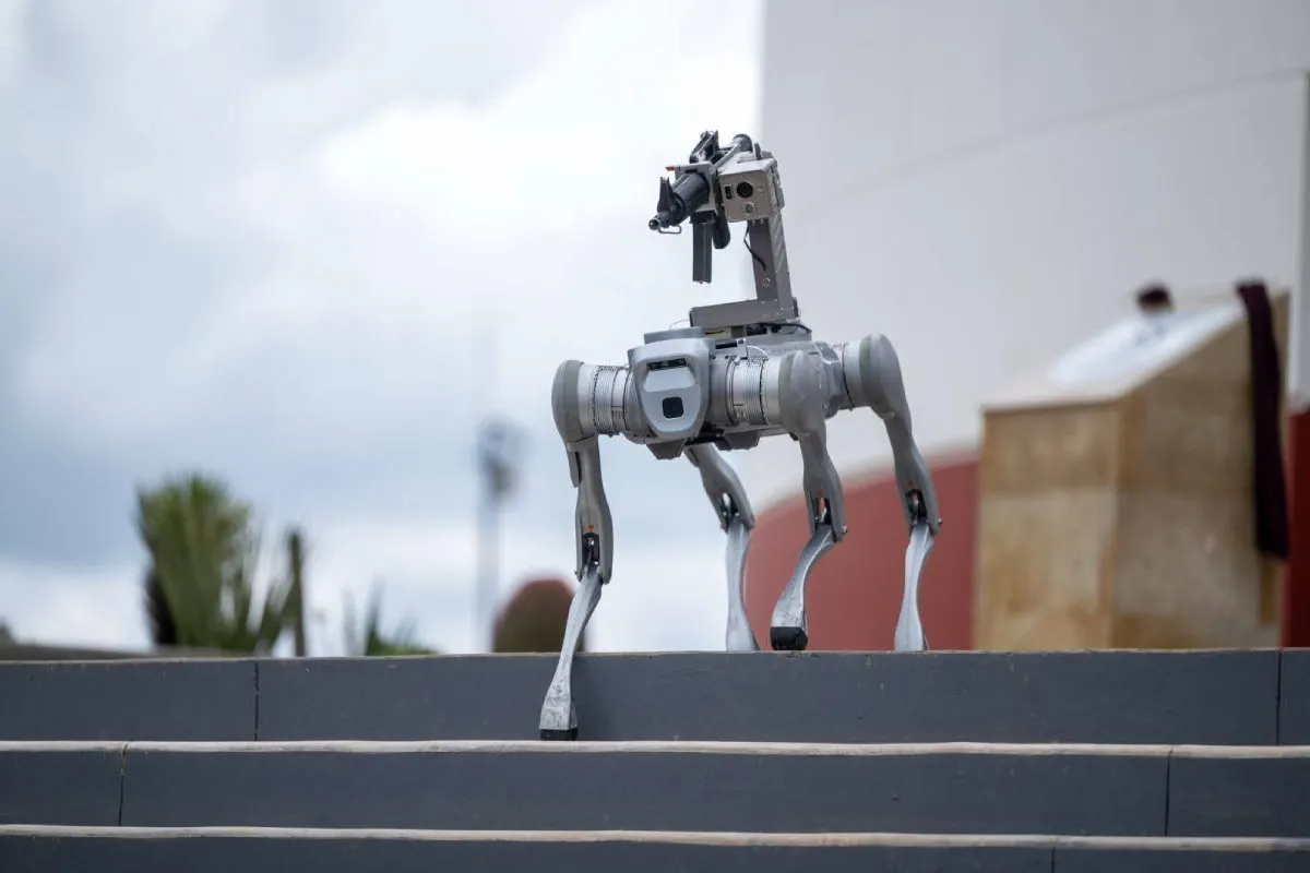 El l despliegue del robot ha generado debates éticos y sociales. Foto: SSP Zacatecas
