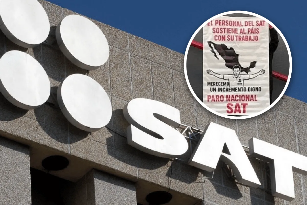 Trabajadores del SAT realizan paro nacional.