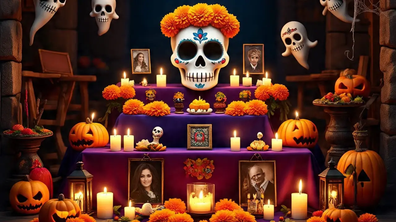 En muchas casas mexicanas, ahora conviven los disfraces de monstruos con los altares llenos de pan de muerto.