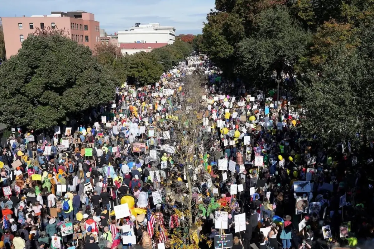 La mayoría de las movilizaciones se llevaron a cabo de manera pacífica. Foto: X