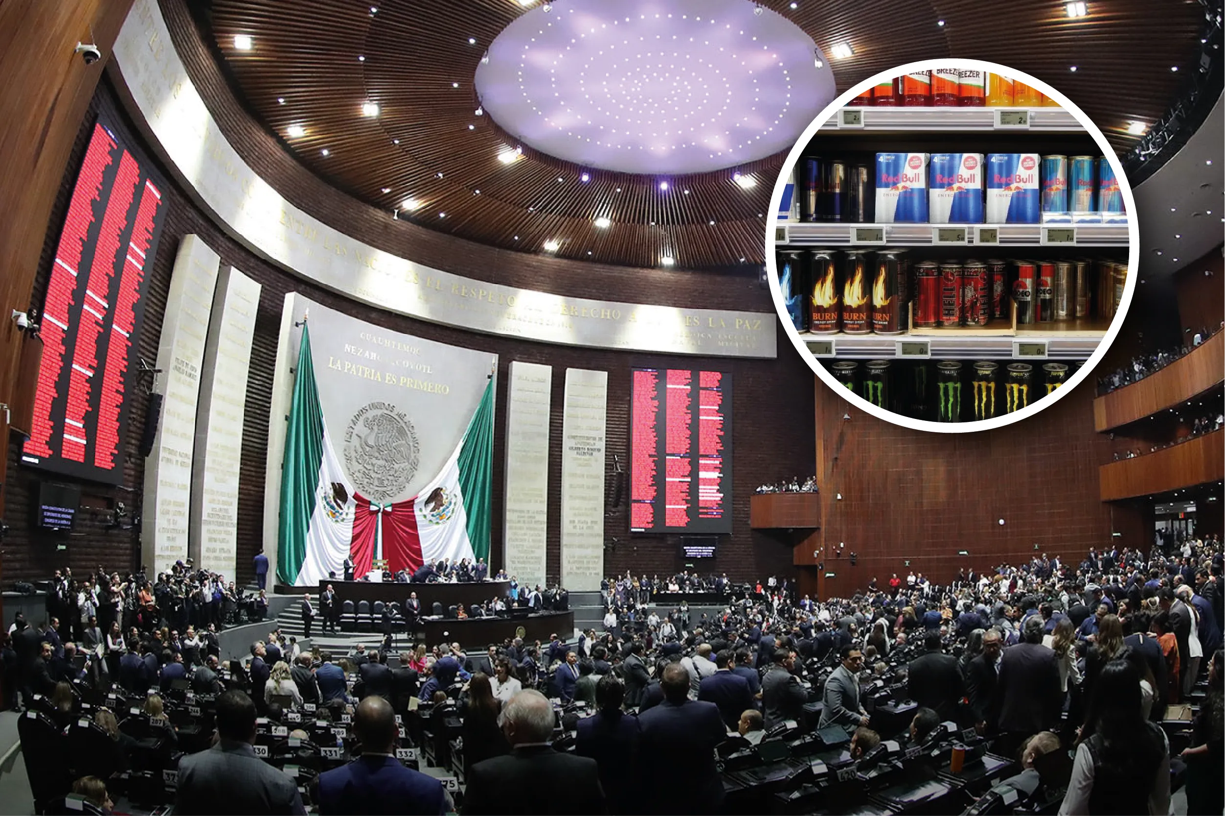 La Cámara de Diputados aprueba la prohibición de bebidas energéticas para menores de 18 años.