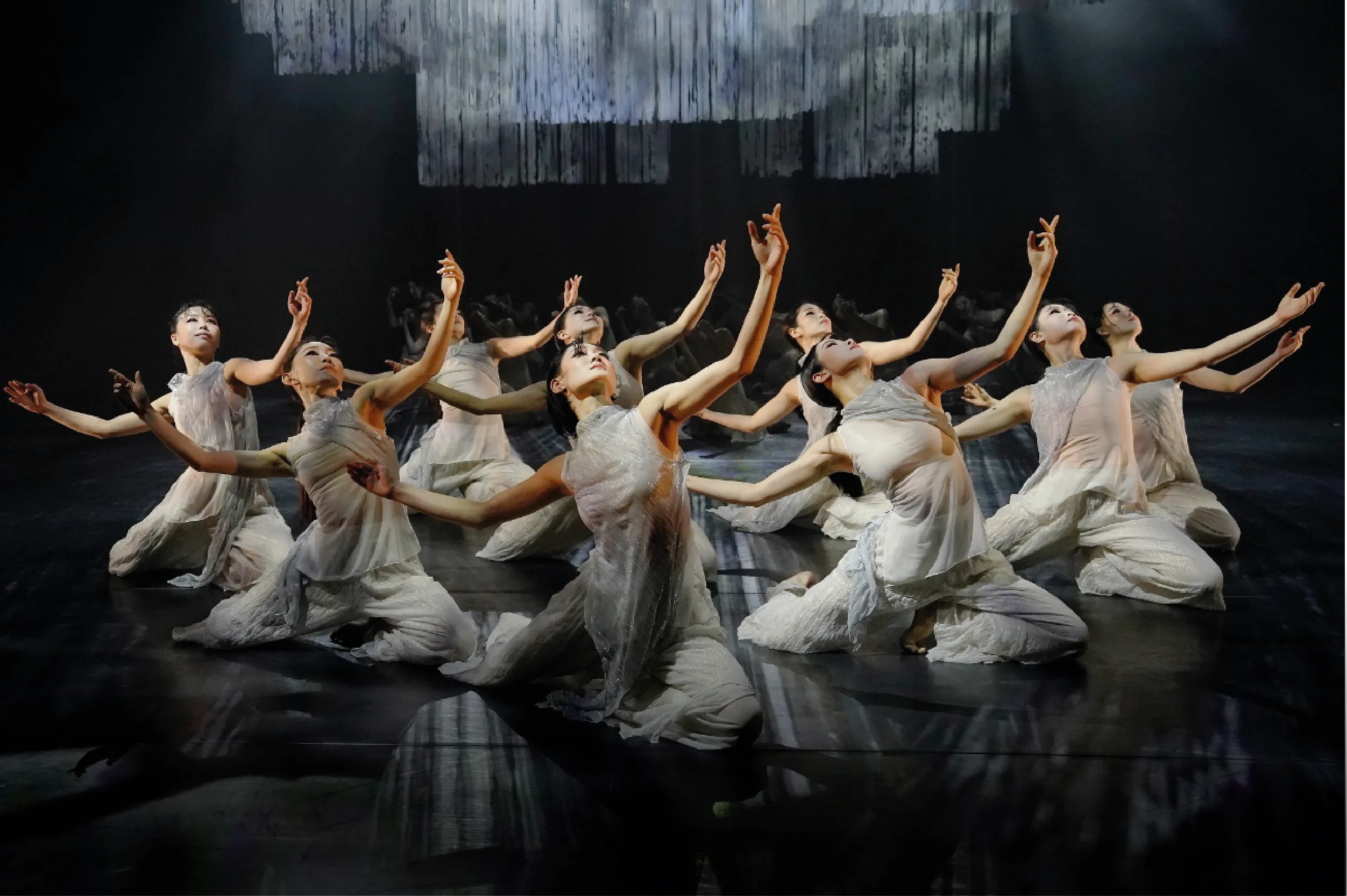 Escena multisensorial con efectos visuales 3D en Samsara of Blossom