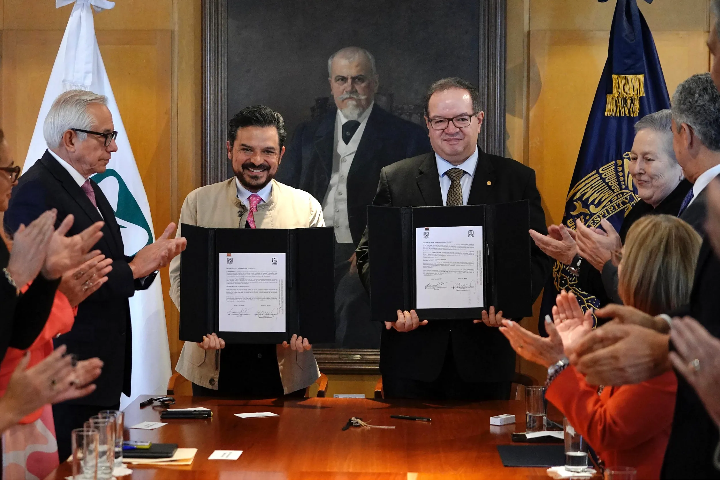 UNAM y el IMSS renuevan convenio de colaboración.