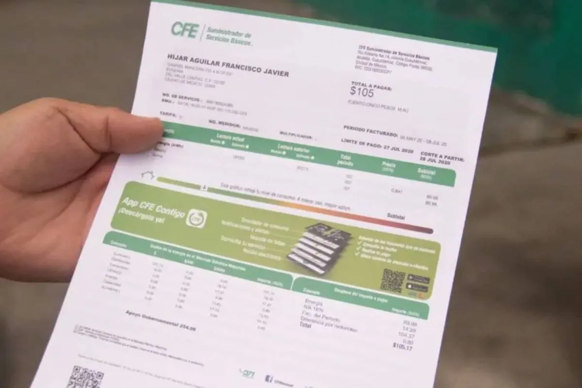 CFE anuncia cambios en las facturas de luz que impactarán a todos los mexicanos
