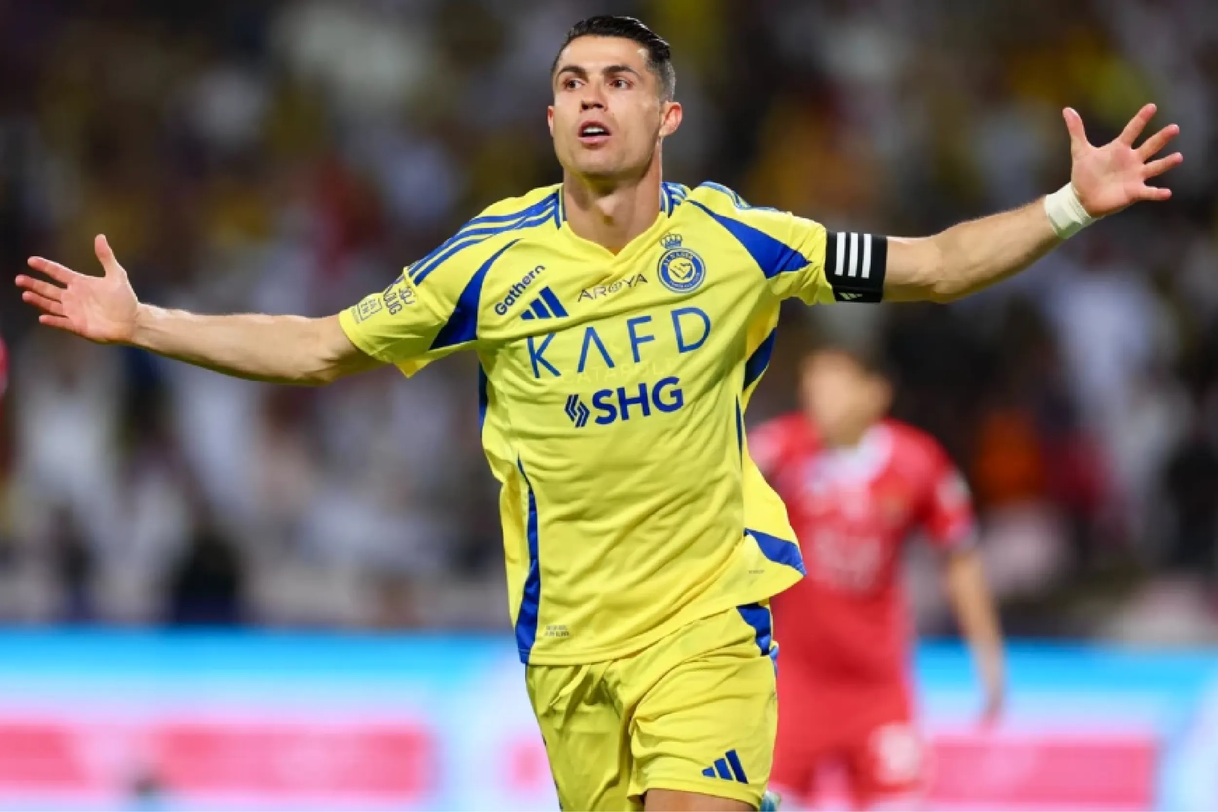 Cristiano Ronaldo celebrando un gol con el Al-Nassr en la Saudi Pro League.