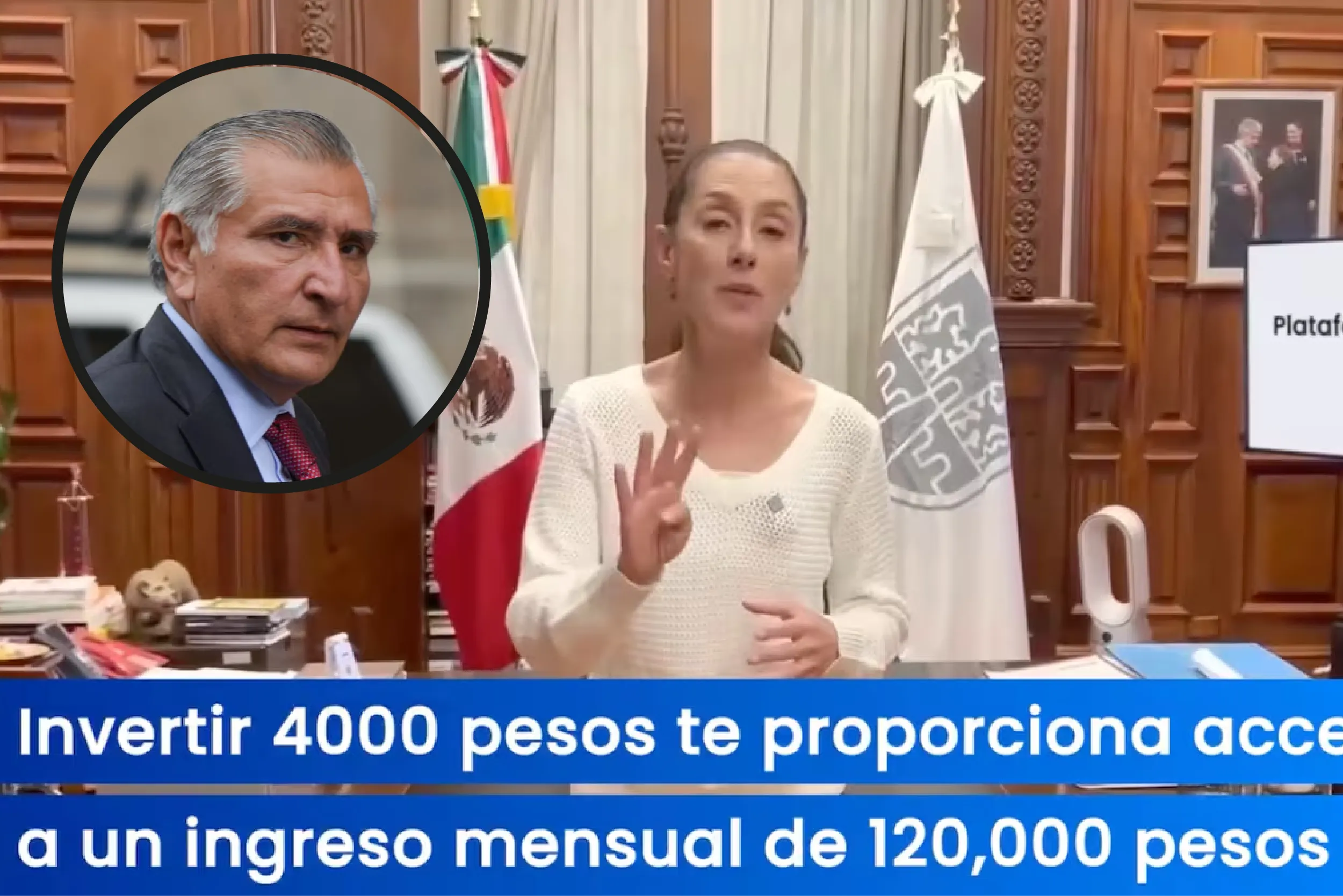 Adán Augusto López exige a Google detener videos fraudulentos con IA que suplantan a Claudia Sheinbaum.