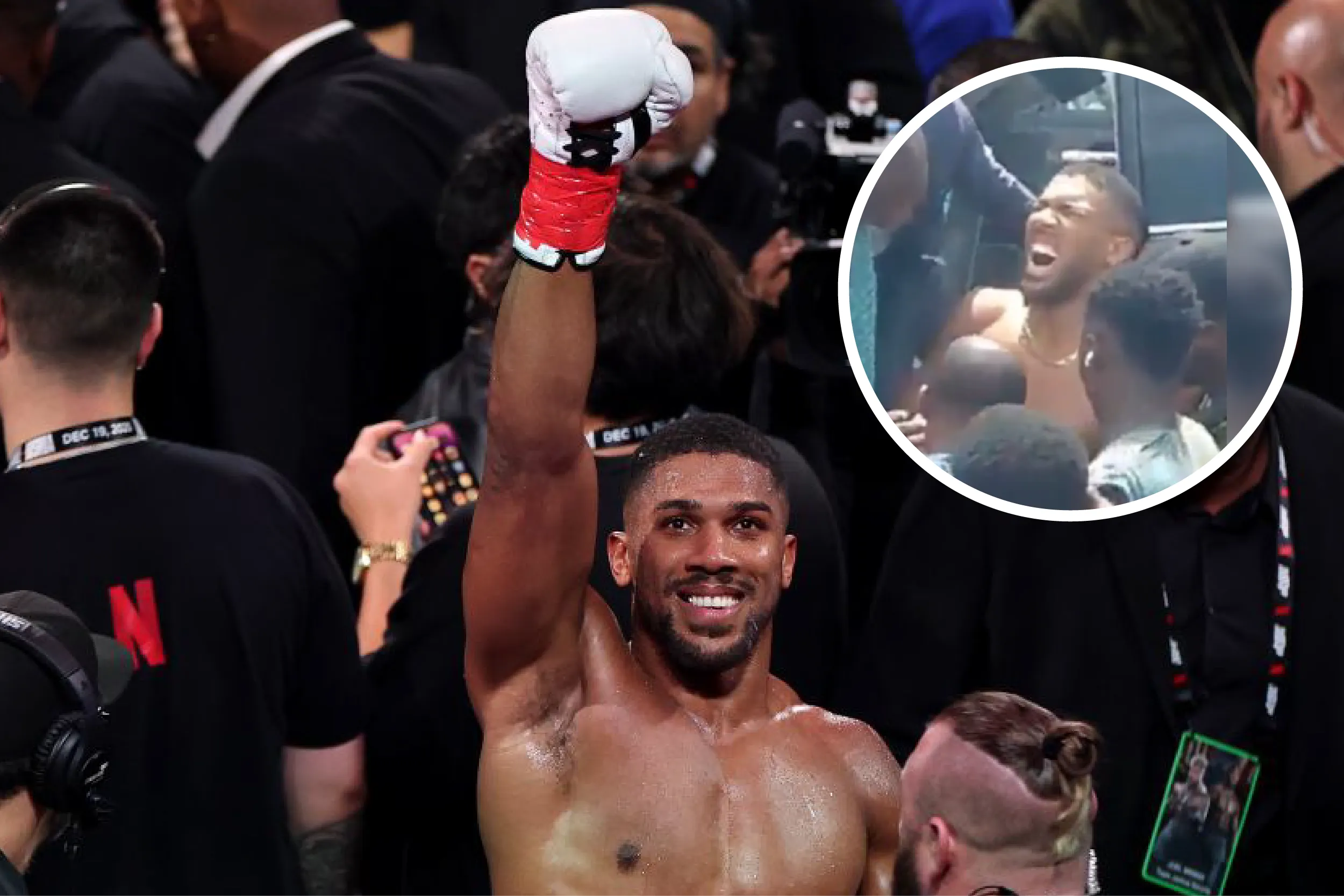 Anthony Joshua herido en accidente de auto en Nigeria.