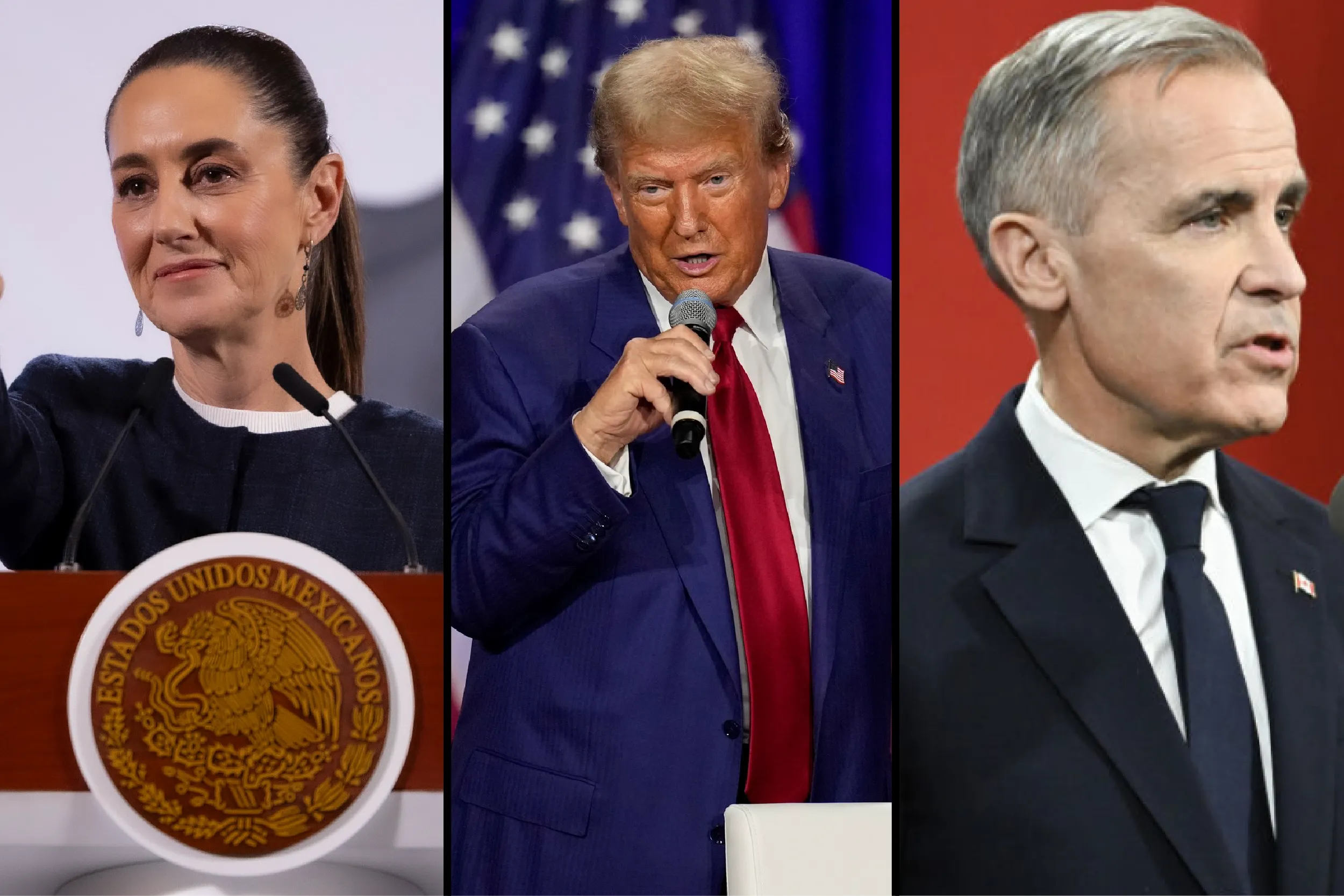 Sheinbaum se reunirá con Trump y el primer ministro de Canadá en Washington.