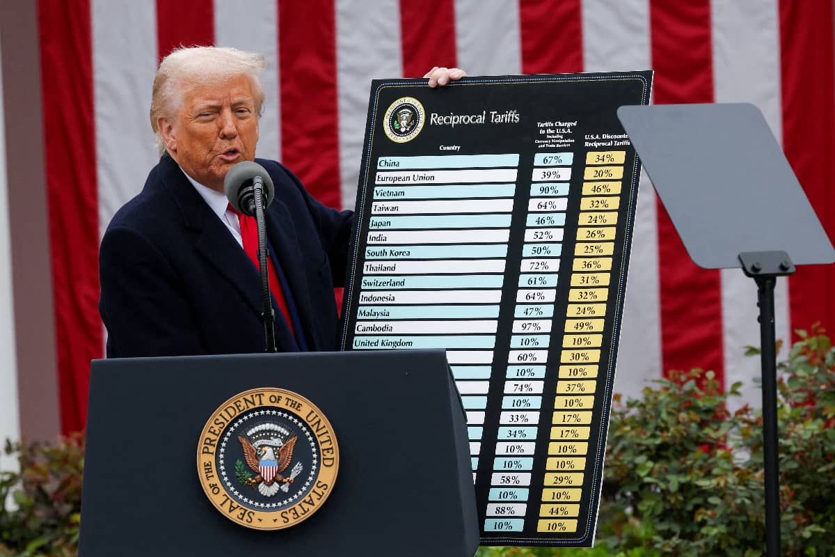 Donald Trump durante un acto oficial en la Casa Blanca, en medio de la polémica internacional por sus advertencias de aranceles ligadas a Groenlandia.