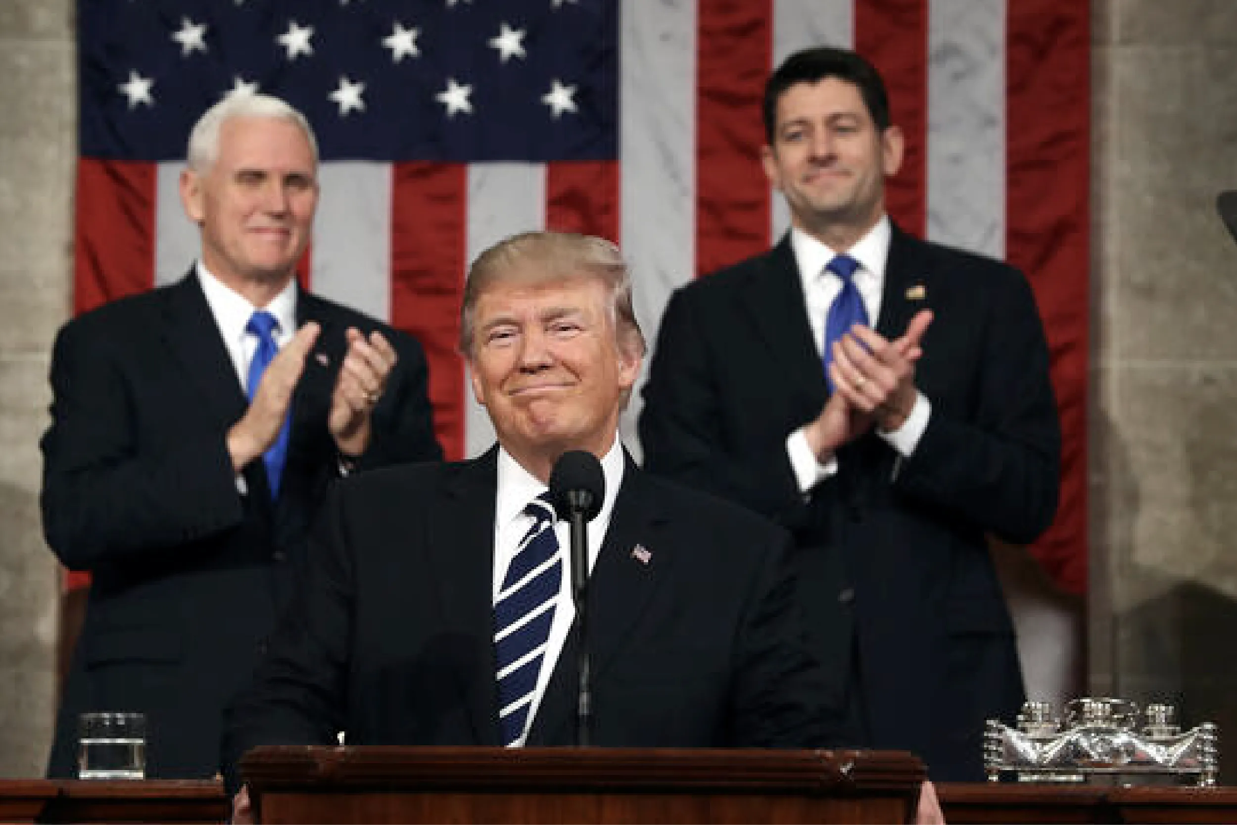 Donald Trump aseguró en su informe presidencial que Estados Unidos vive una “edad dorada”.