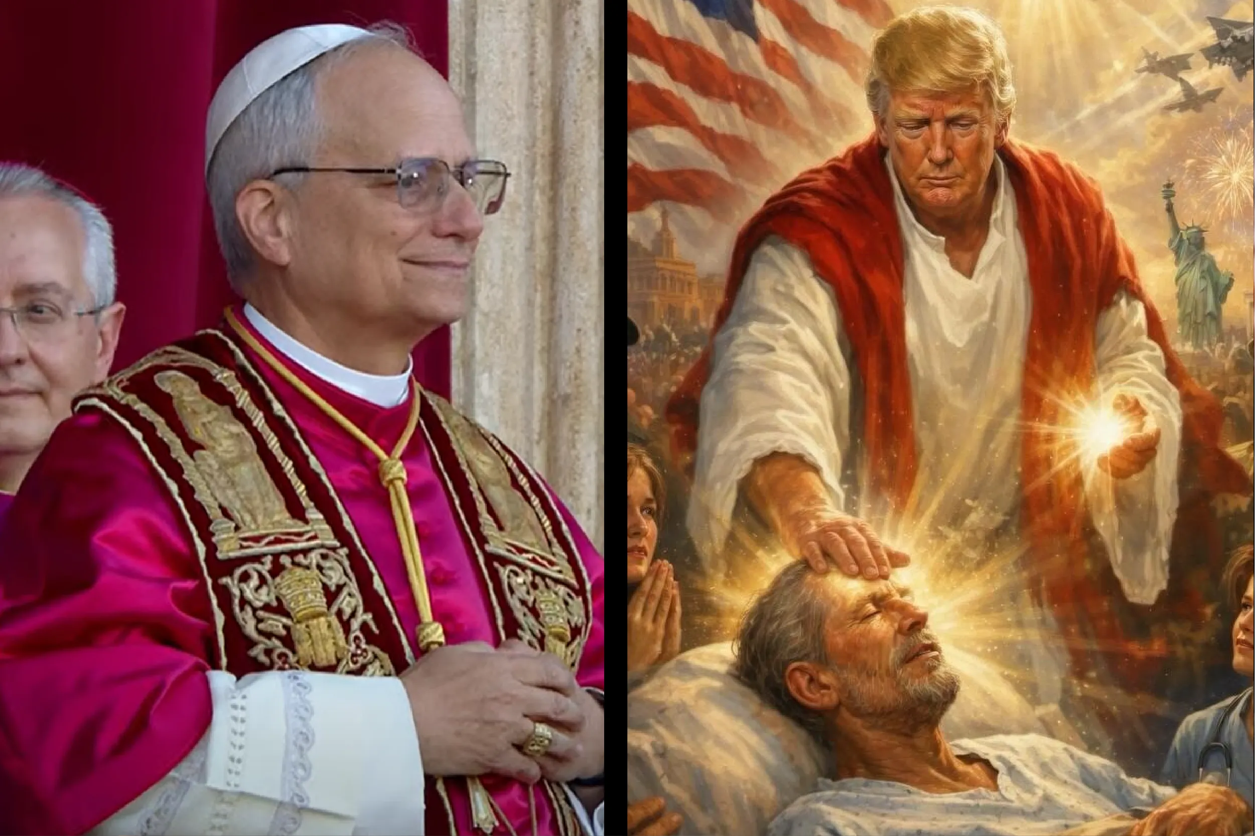 Trump critica al Papa León XIV y publica imagen como Jesucristo.