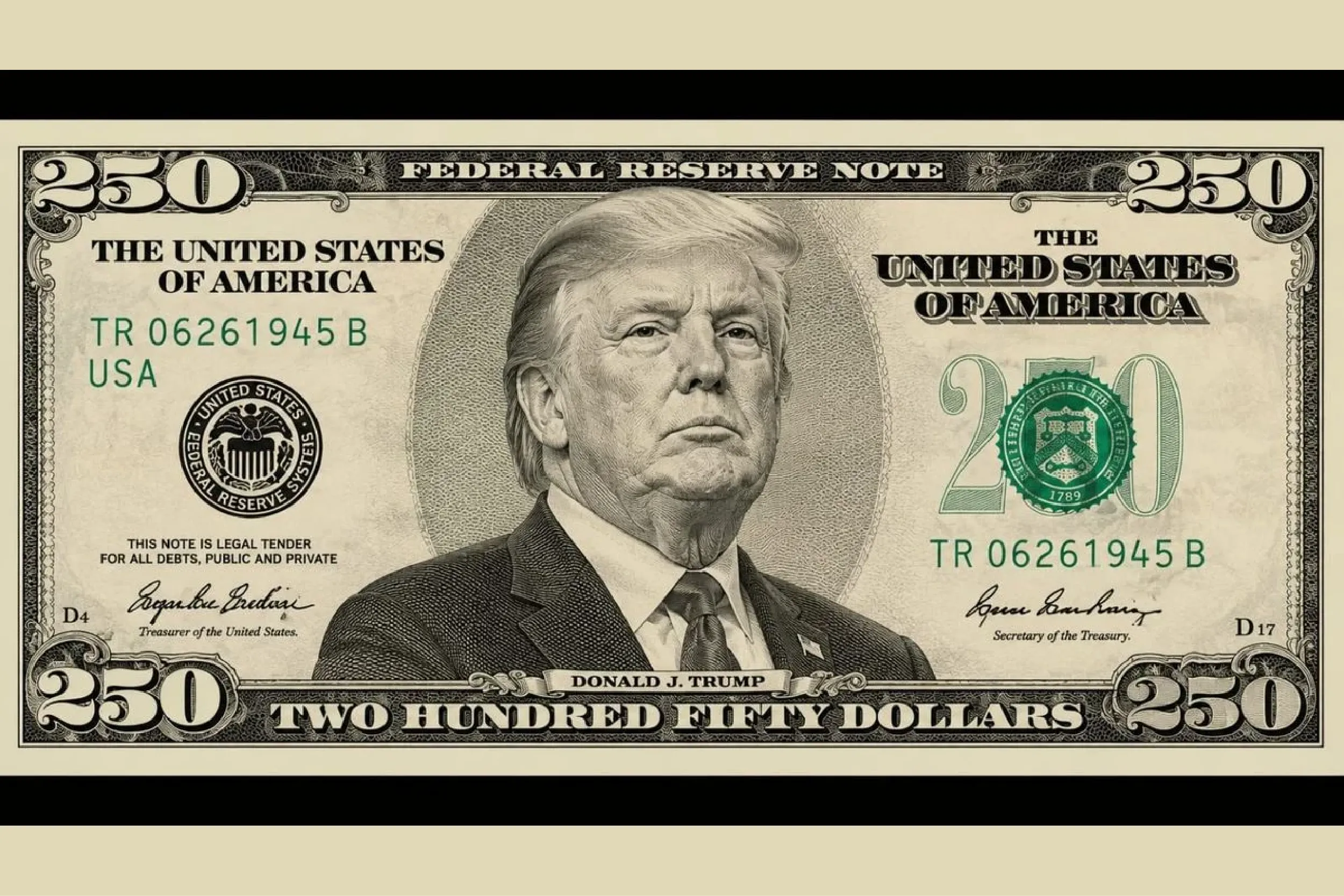 ¿Un billete con Trump? Revelan presión interna para crear moneda de 250 dólares.