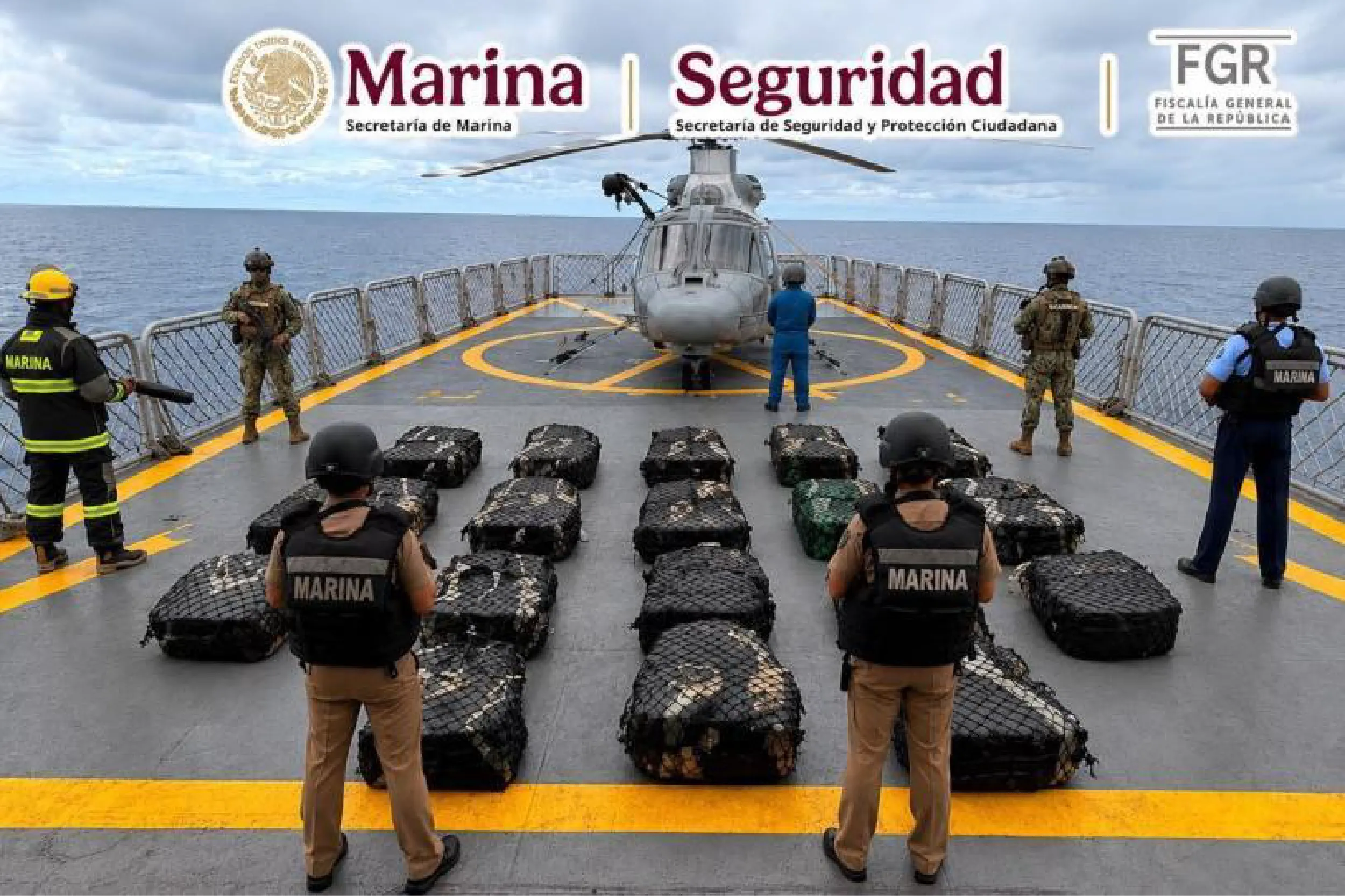 Aseguran más de 3 toneladas de cocaína y detienen a cinco personas