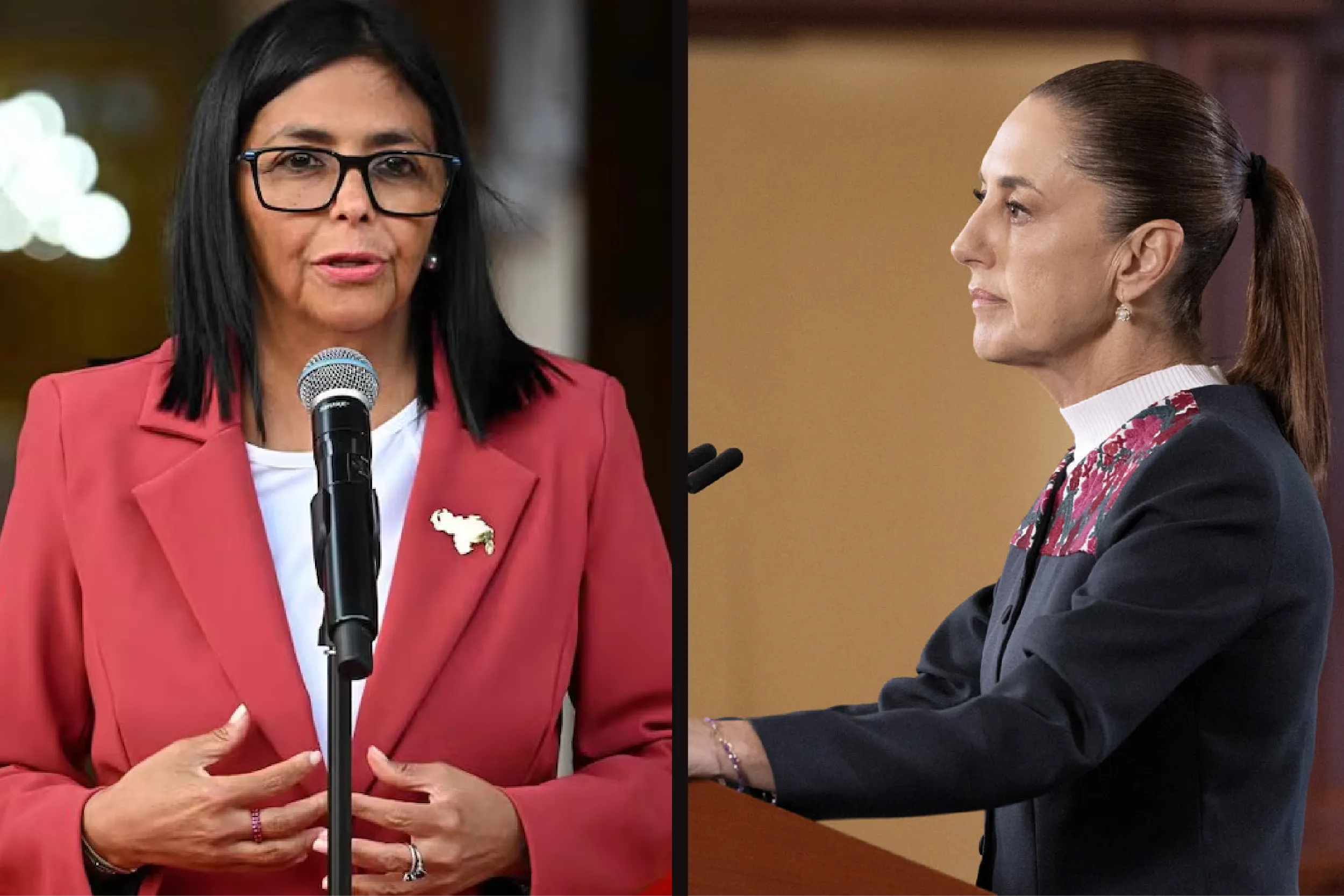 Sheinbaum anuncia llamada con Delcy Rodríguez.