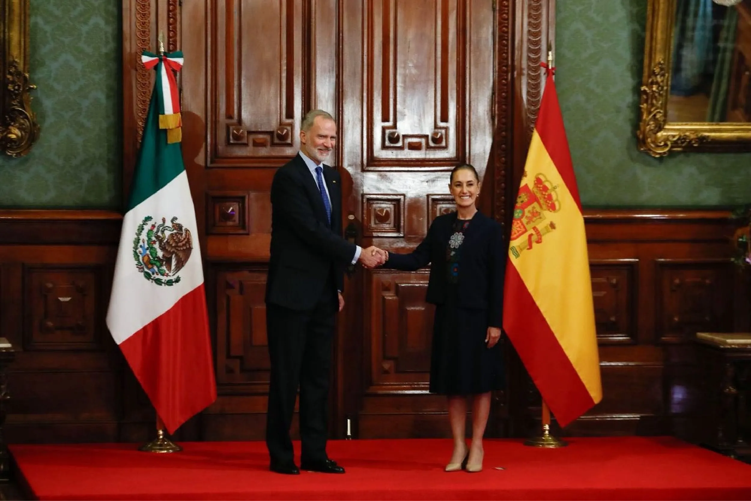 Sheinbaum recibe al rey Felipe VI.
