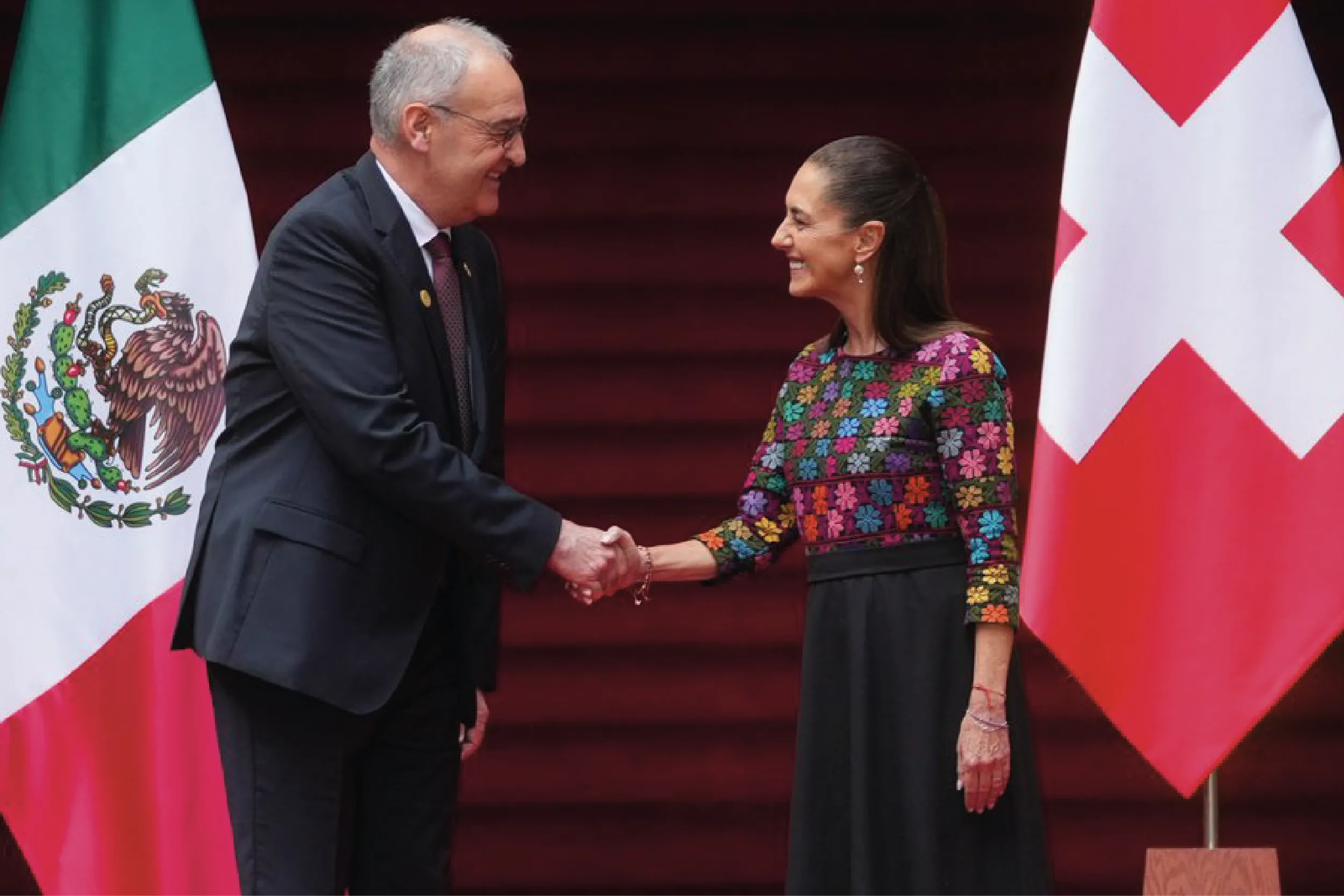 Sheinbaum recibe a Guy Parmelin; México busca nuevas inversiones europeas.