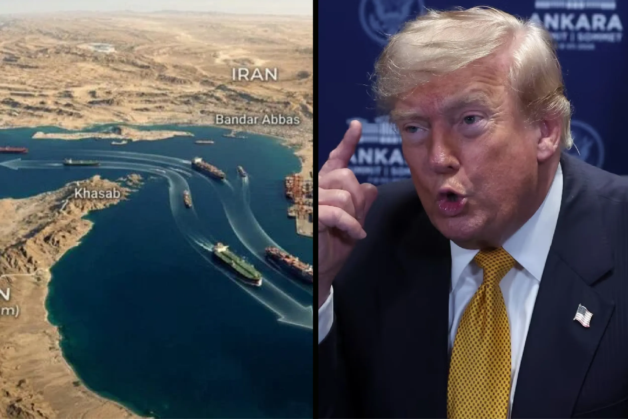 Donald Trump propuso que Estados Unidos controle el Estrecho de Ormuz y cobre una cuota del 20%.