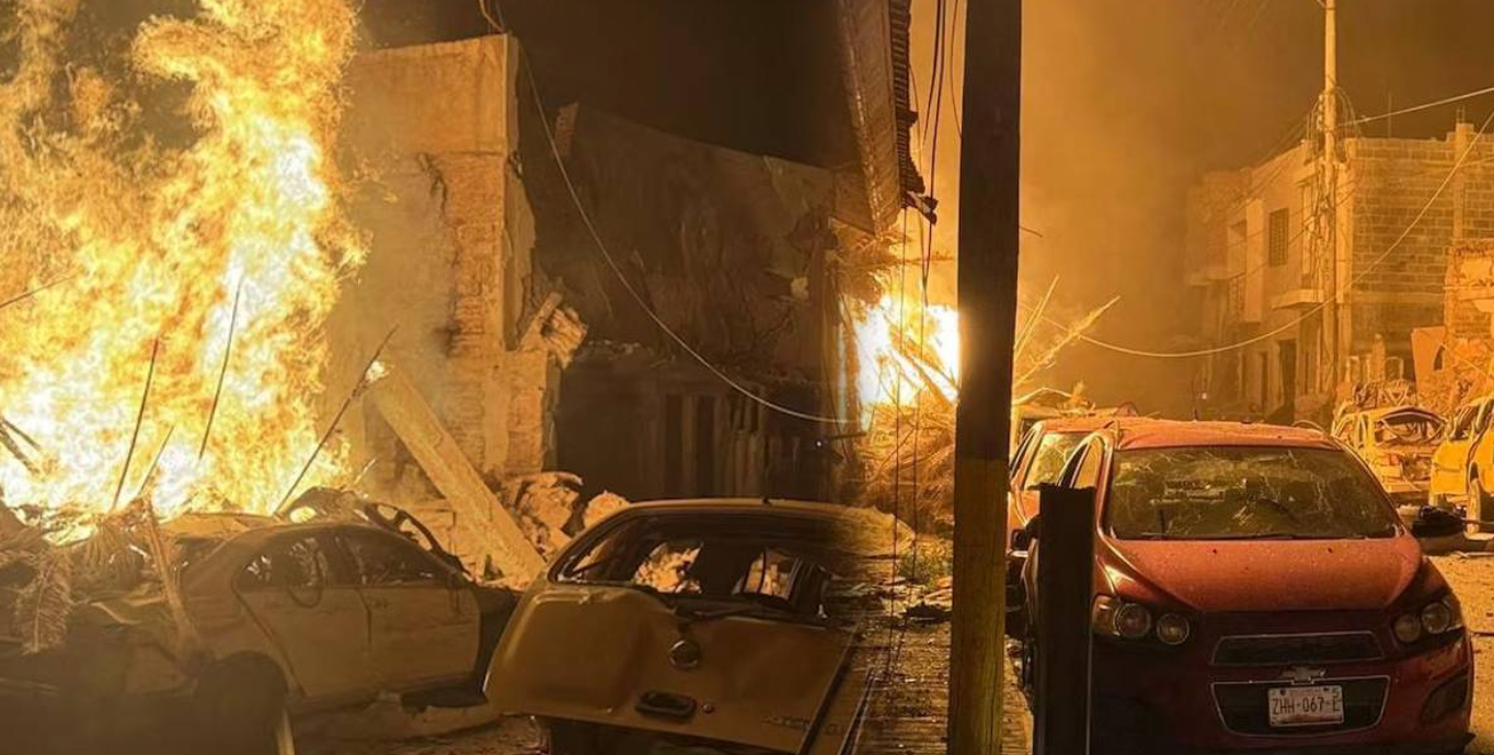 Explosivo estalla frente a comandancia en Zacatecas.