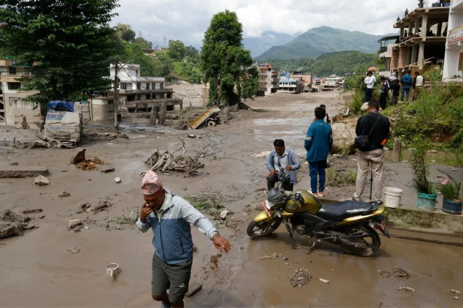 Inundaciones en Nepal .