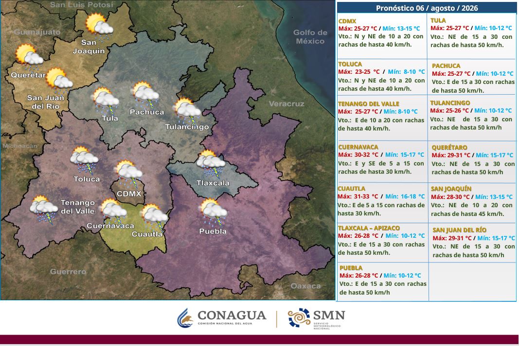 Pronostican lluvias fuertes en CDMX.