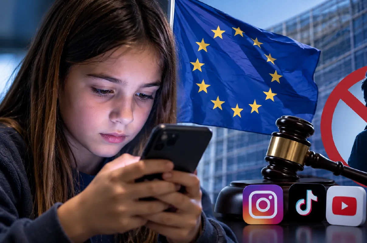 UE propone prohibir redes sociales a menores de 13 años.