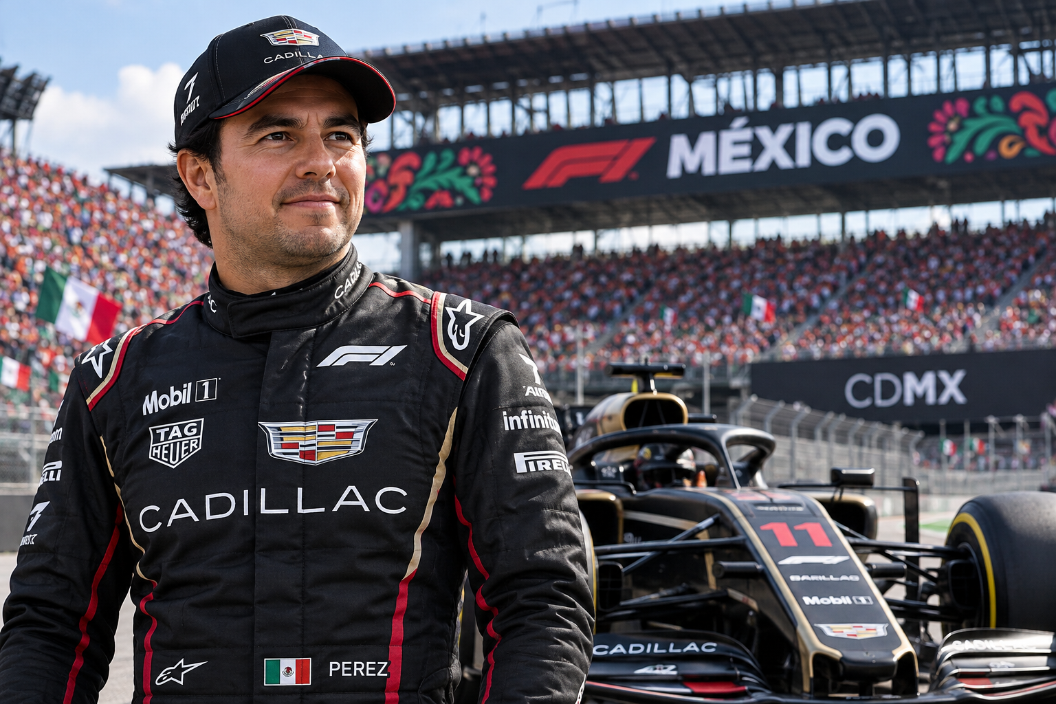 Checo Pérez en Reforma, Show Run Cadillac.