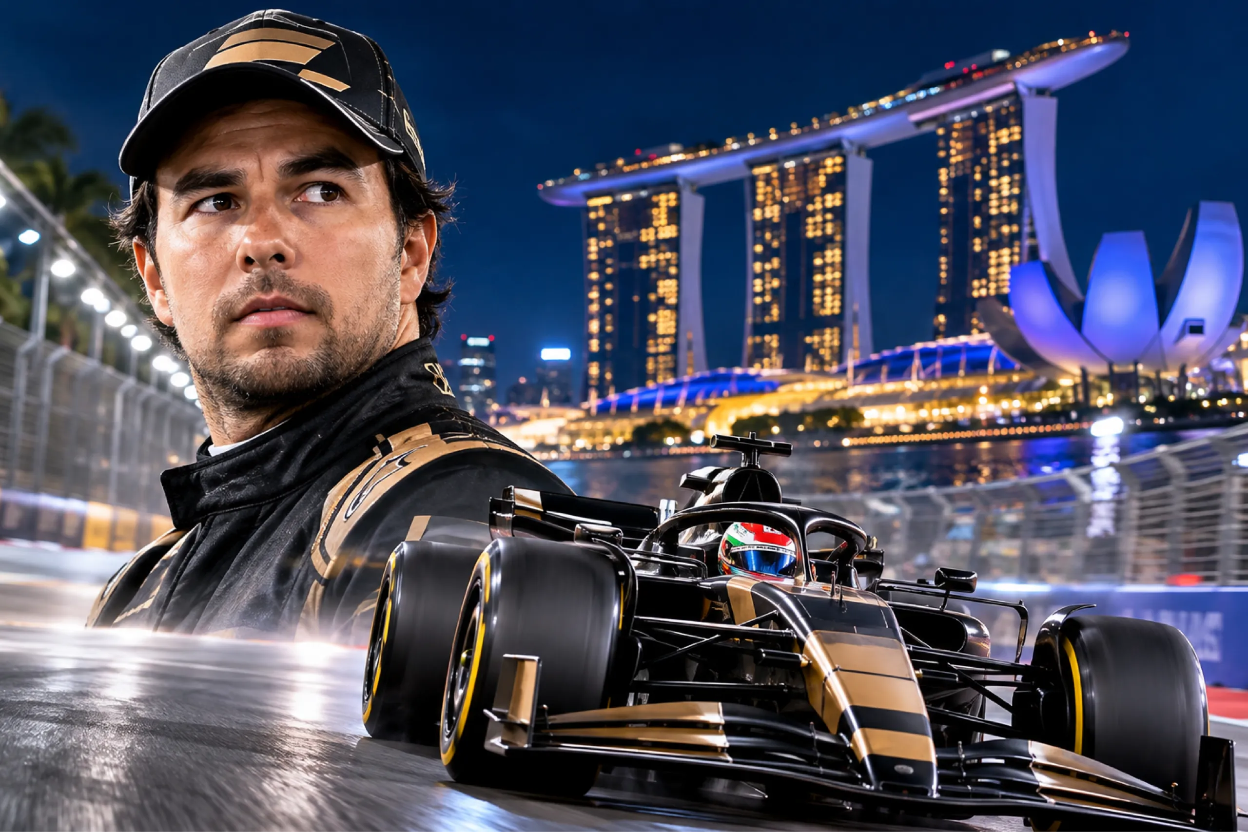 Checo Pérez en Singapur 2026.