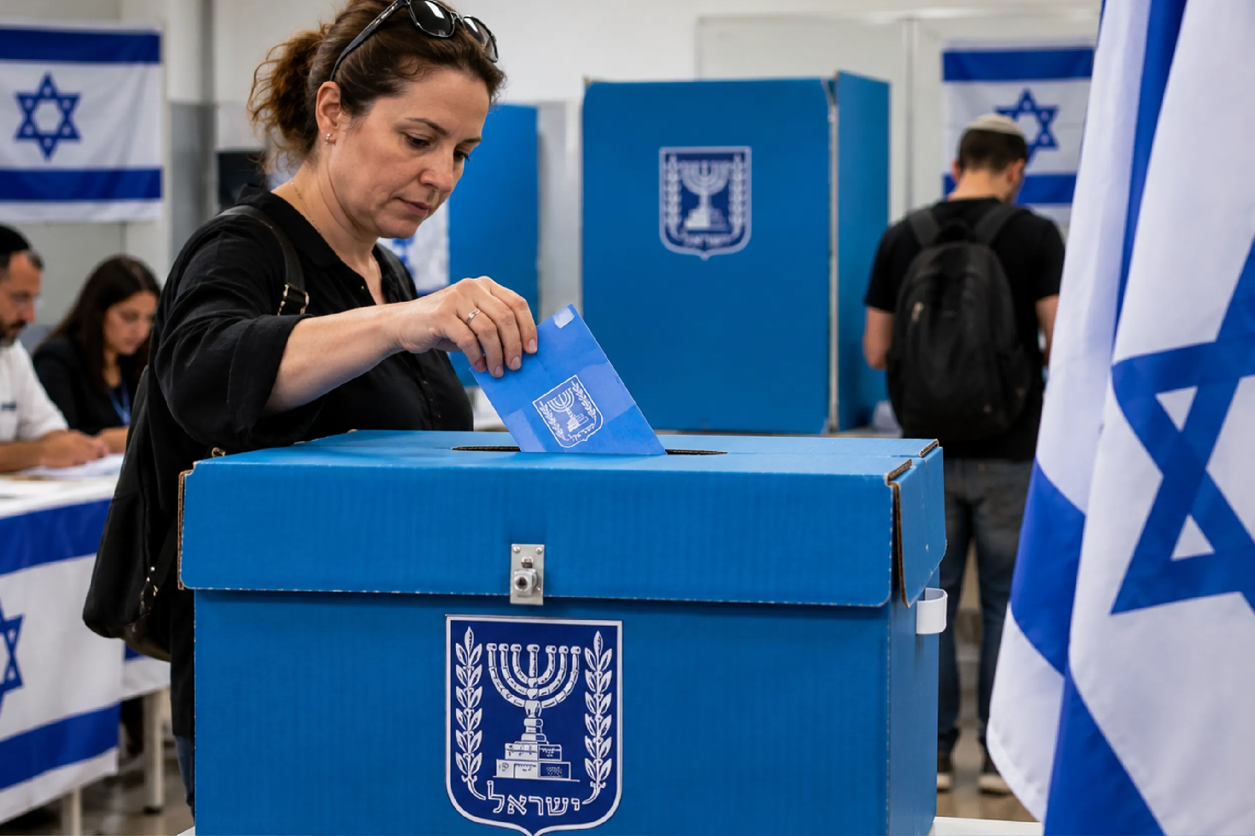 Ciudadanos votan en las elecciones parlamentarias de Israel del 27 de octubre de 2026.