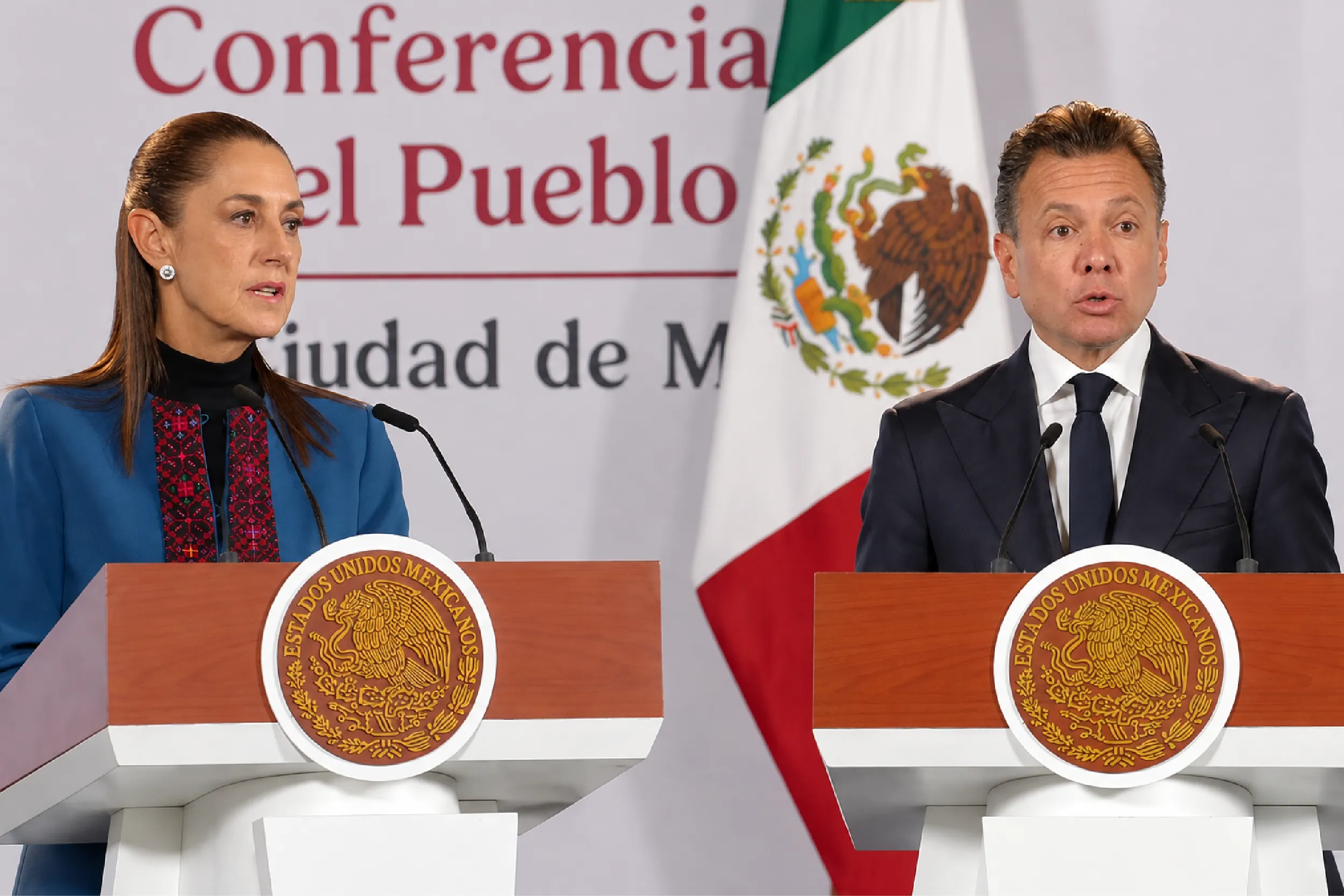 Pablo Lemus y Claudia Sheinbaum anuncian 25 mil mdp para mejorar el agua en Guadalajara.