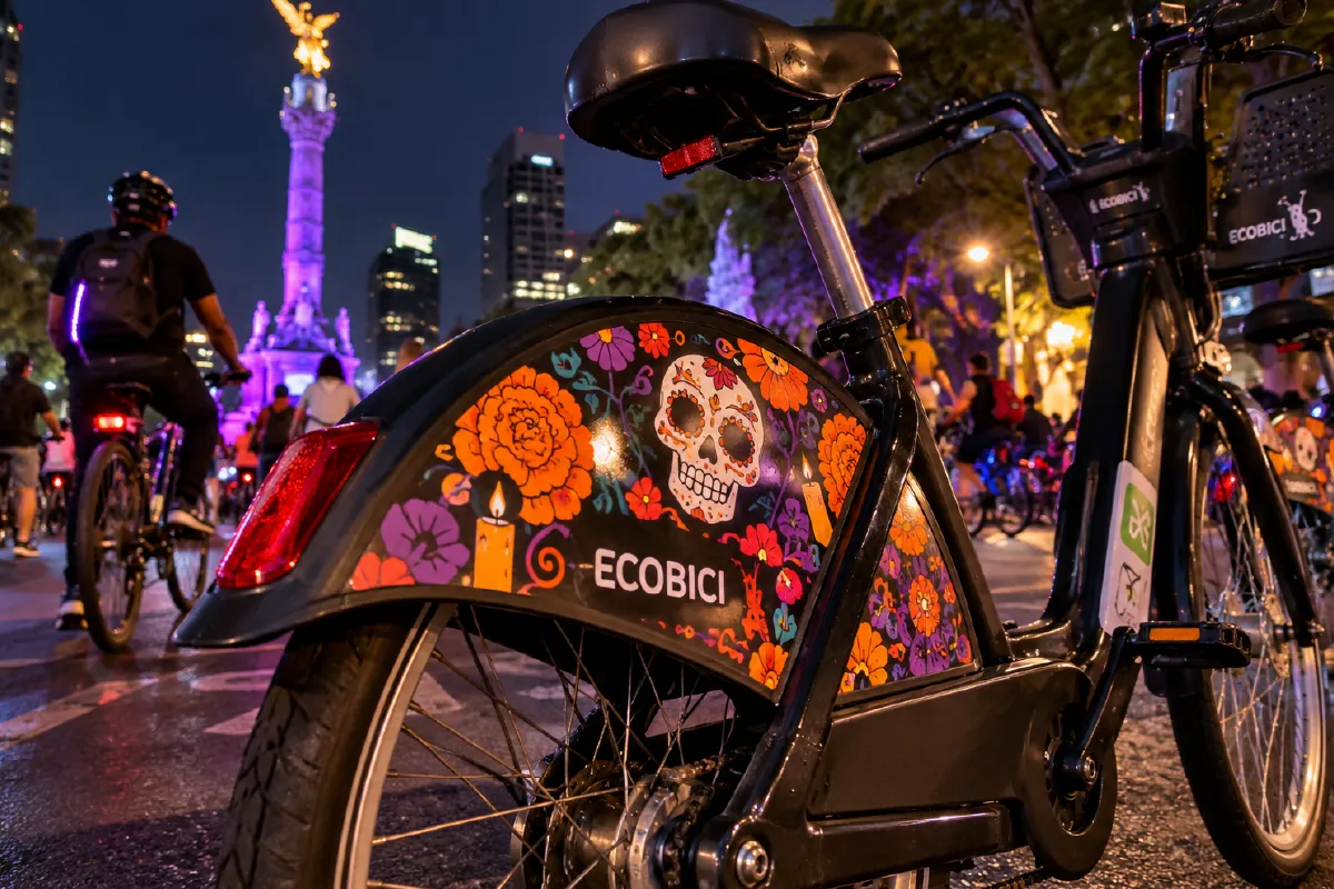 ECOBICI ofrecerá viajes de hasta 60 minutos el 24 de octubre y actividades especiales durante el Paseo Nocturno de Día de Muertos 2026.