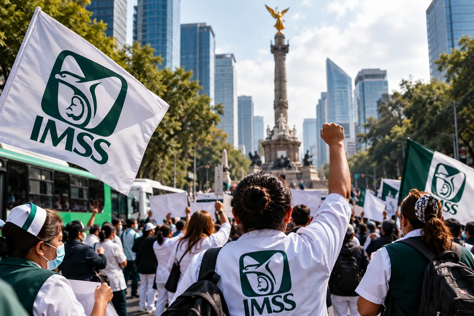 Trabajadores activos y jubilados del IMSS anunciaron nuevas protestas este viernes 16 de octubre.
