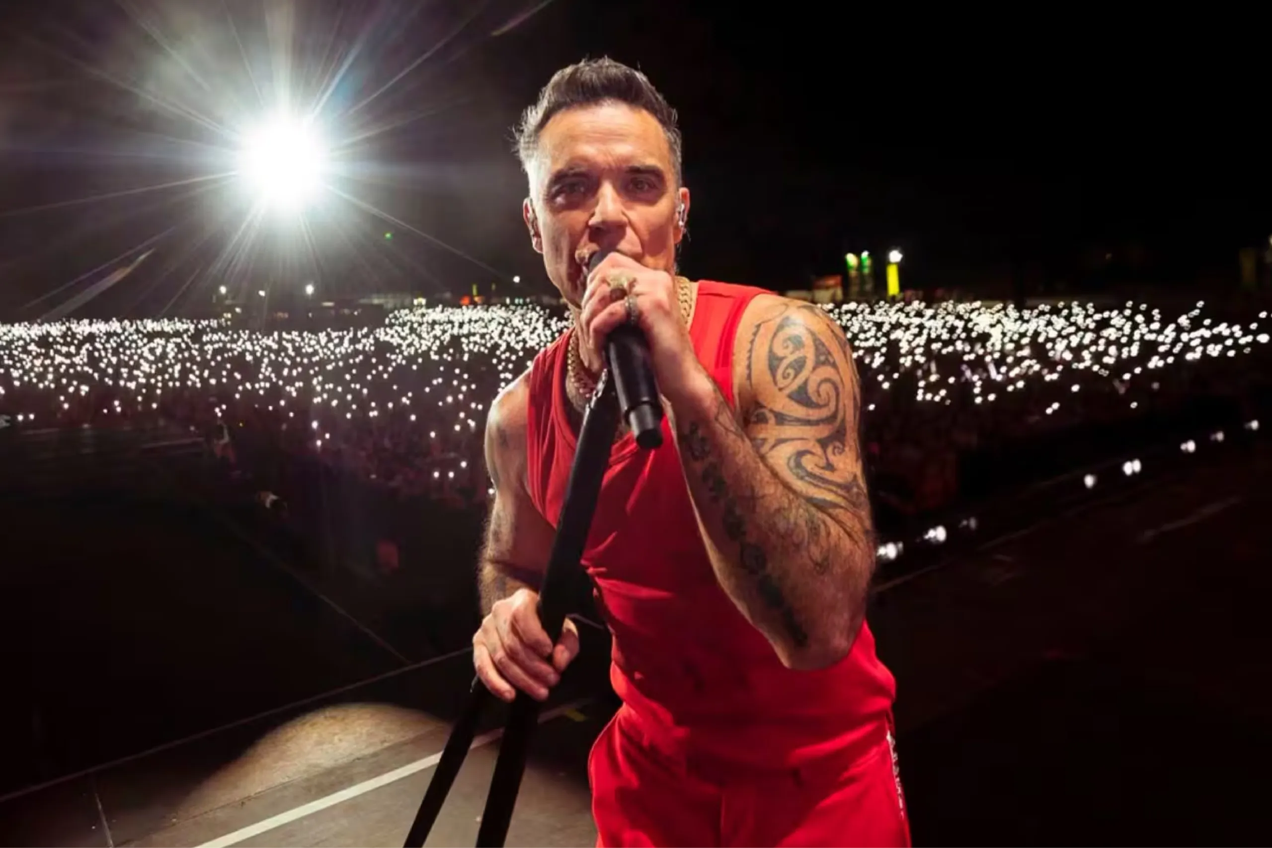 Robbie Williams en CDMX hoy.