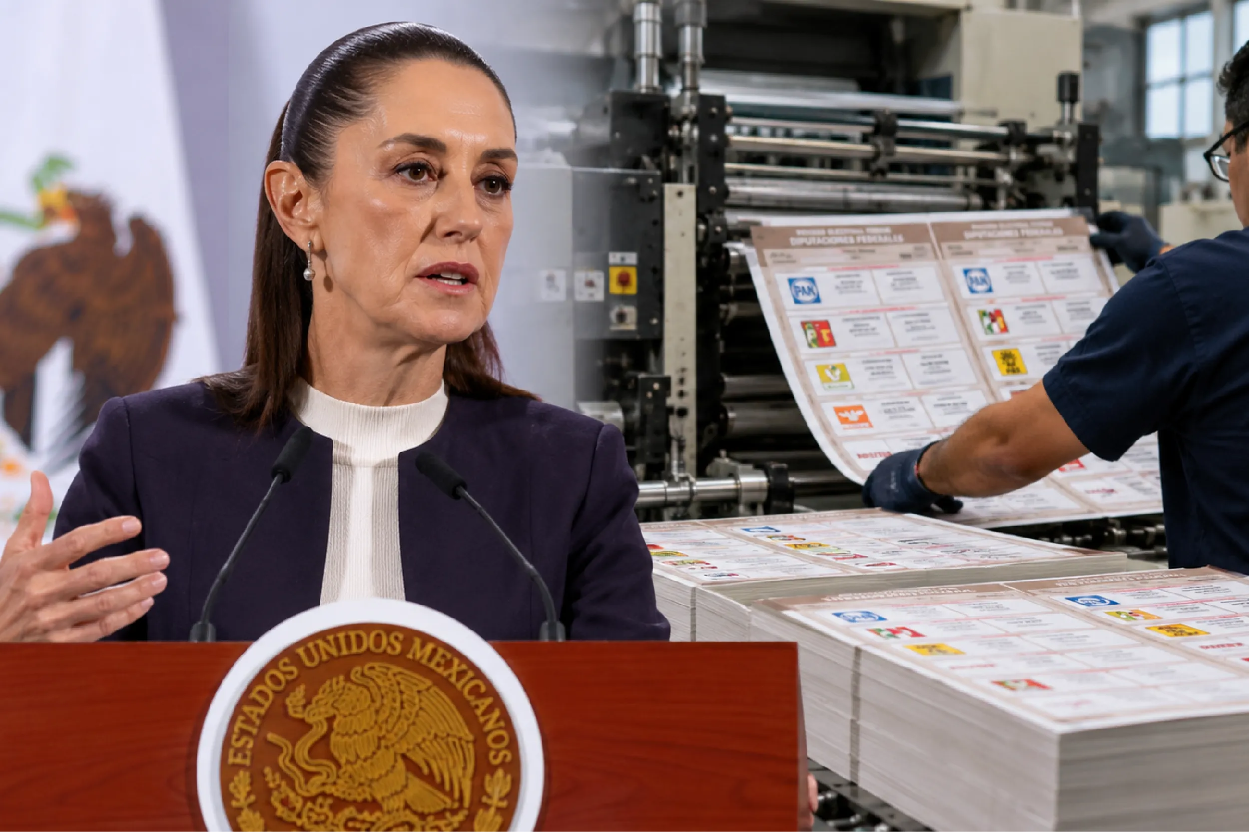 Sheinbaum busca que Talleres Gráficos produzca boletas.